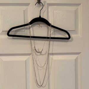 Stella & Dot Silver Multi-Layer Necklace